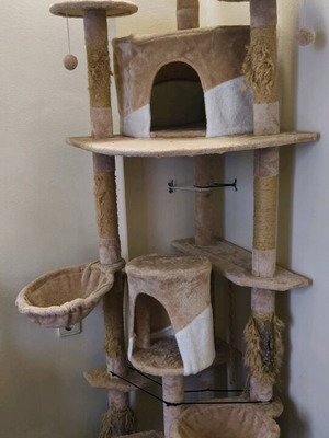 Cat tree with scratching post used 60x50x199