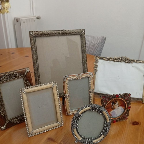 Photo frames used, set of 7 in various sizes