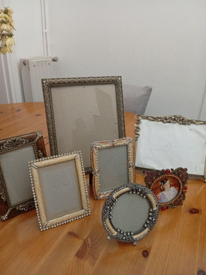 Photo frames used, set of 7 in various sizes