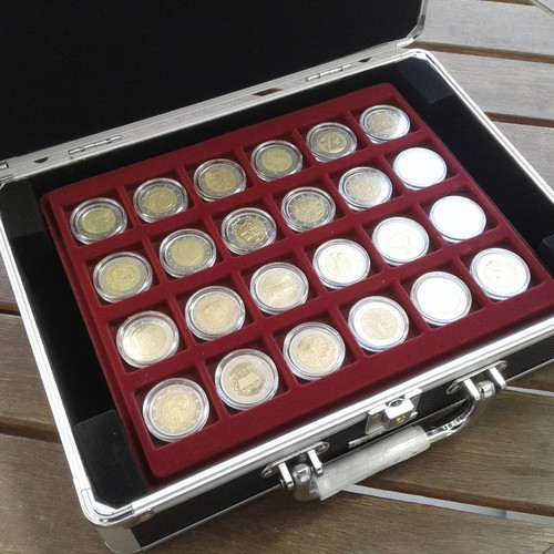 Commemorative 2 euro coin collection 34 coins new with Leuchtturm case
