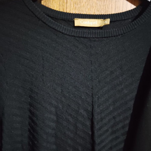 Set with mercerized blouse and elastic pants like new, black