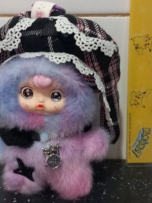 Anime baby doll plush toy keychain