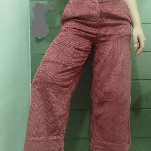 Corduroy pink pants like new, size S-M