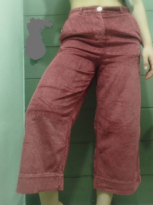 Corduroy pink pants like new, size S-M