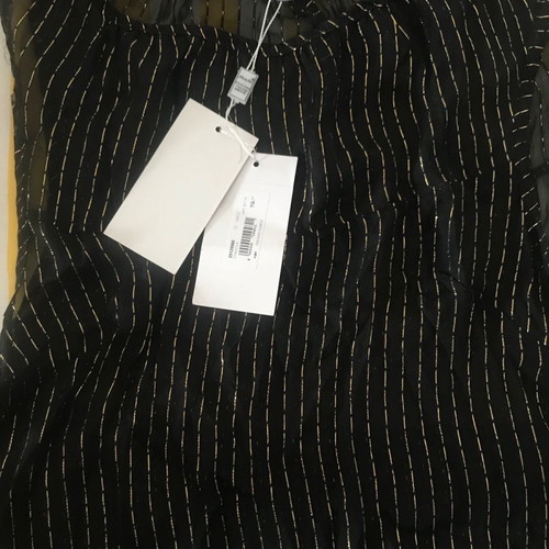 Transparent sleeveless long top new, black size M