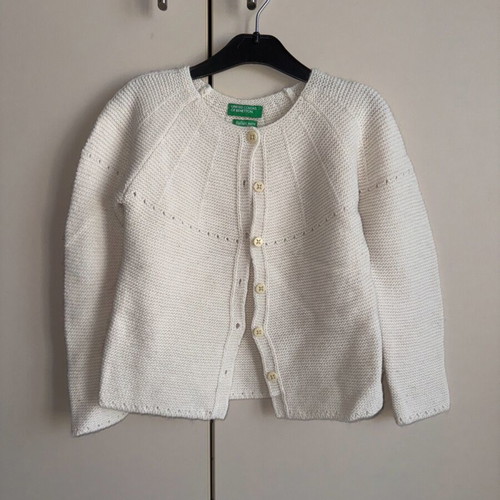 Benetton cardigan used, wool, beige, 104 cm, 3-4 years