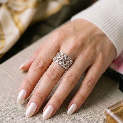 Steel rings new, silver color