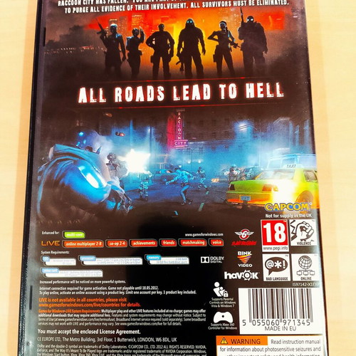 Resident Evil Operation Raccoon City PC game like new with manual