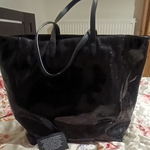 Karl Lagerfeld shoulder bag black patent leather like new