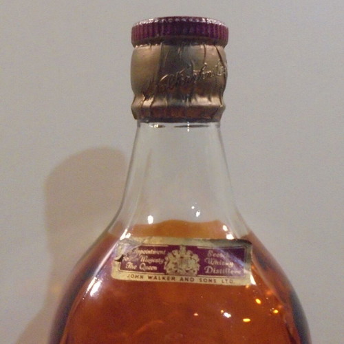 Johnnie Walker Red Label old promotional bottle used, sealed, empty