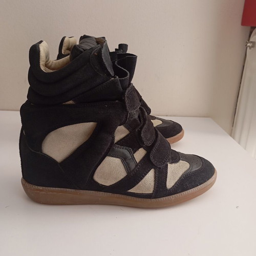 Isabel Marant ankle boots used, size 38, black and grey
