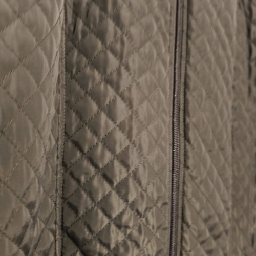 Plus Size Jacket new NoS khaki with black quilted and leather details
