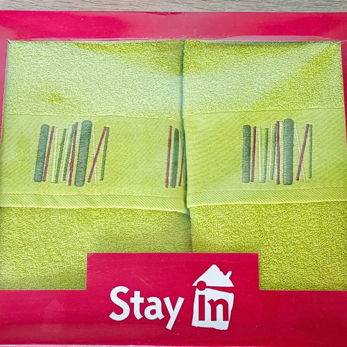 Kentia 100% Cotton Towel Set, 3 Pieces, Bright Color