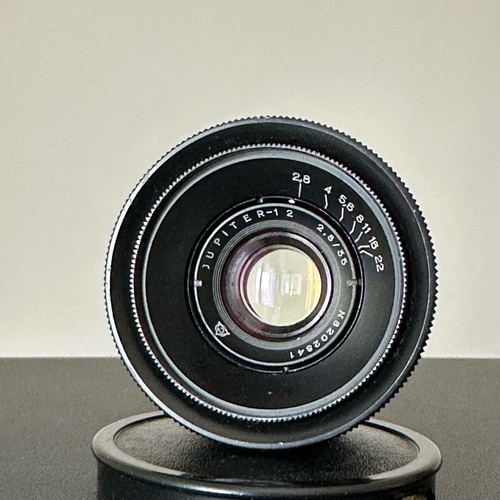 LZOS Jupiter-12 35mm f/2.8 LTM/L39 mount black lens like new