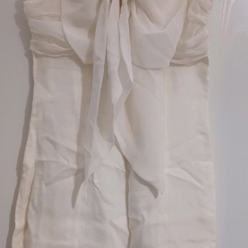 Linen dresses used, set of 2, with bow in white and black
