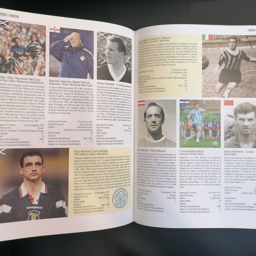 1000 Football Players book like new, Greek edition
