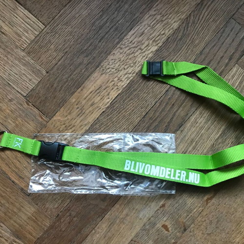 Lanyard green new, Danish brand, retro vintage