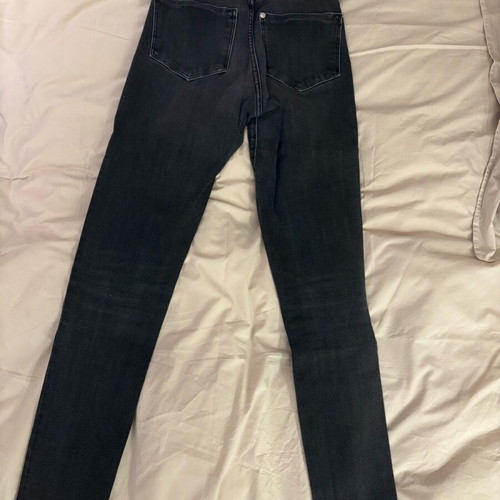 H&M jeans black, slim fit, high waist, size 34 like new