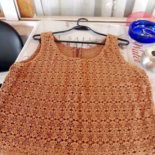 Acme summer blouse like new, size XL 42, brown