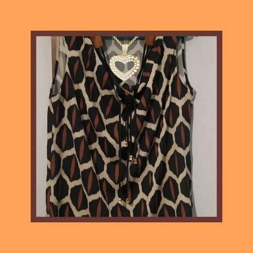 Blouse leopard print brown shades like new, size XL