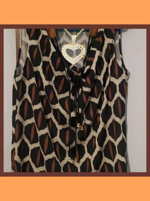 Blouse leopard print brown shades like new, size XL