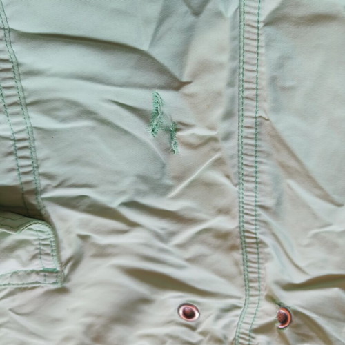 Polo Ralph Lauren swimsuit used, size XXL, green and turquoise, hole and stain
