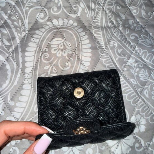 Chanel Caviar Leather Cardholder new, black