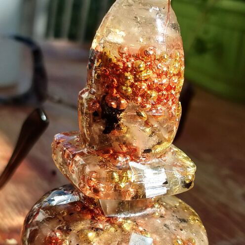 Therapeutic orgonite like new, Stoupa pagoda with copper and tourmaline