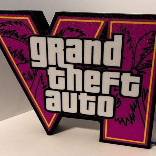 LED light box GTA V new, decorative gaming neon light
