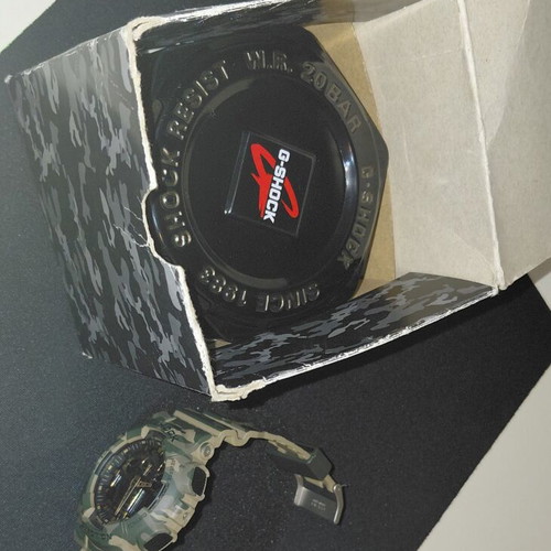 Casio G Shock GA-1000-5AER watch, green camo