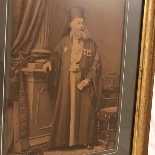 Photographic portrait of Archbishop of Corfu Antonios Chariatis used
