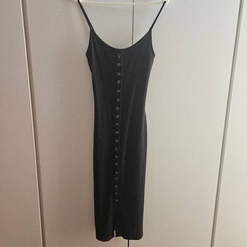 H&M black dress size XS like new with front buttons