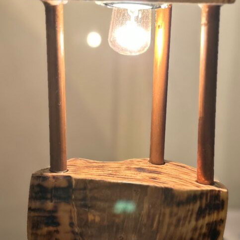 Handmade wooden table lamp new