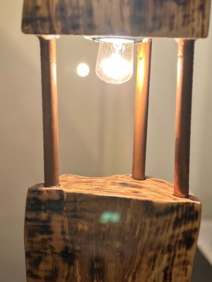Handmade wooden table lamp new