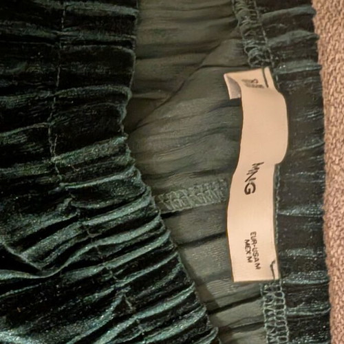 Velvet green pants Mango size M like new