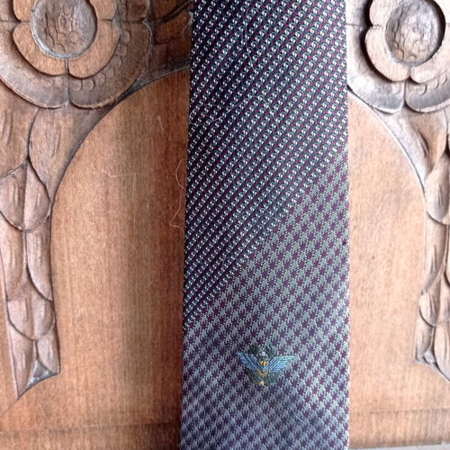 Classic Pierre Cardin tie used, gray and grenat colors
