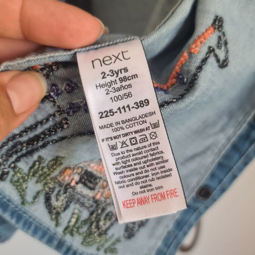 Next denim kids' shirt with embroidered patches