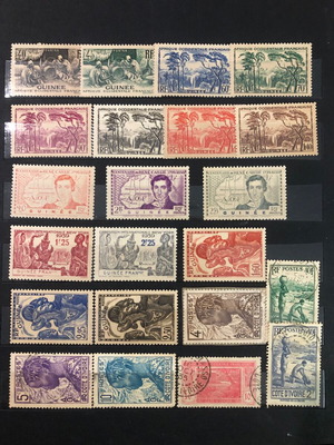 Συλλογή γραμματοσήμων Γαλλικών Αποικιών σαν καινούργια, πάνω από 500 τεμάχια