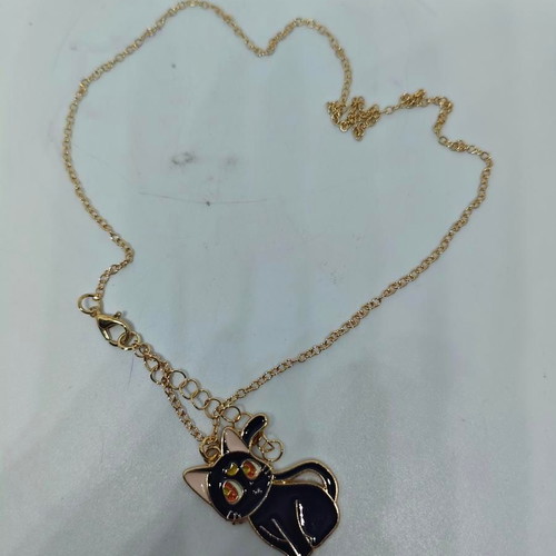 Sailor Moon Luna necklace with enamel like new
