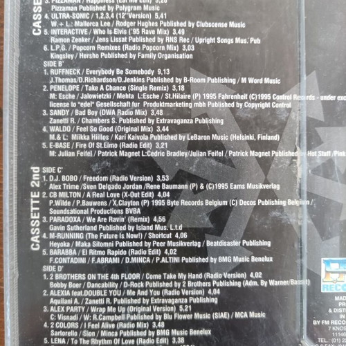 Hit Box 7 and Hit Box 9 cassette tapes used, 90s dance hits