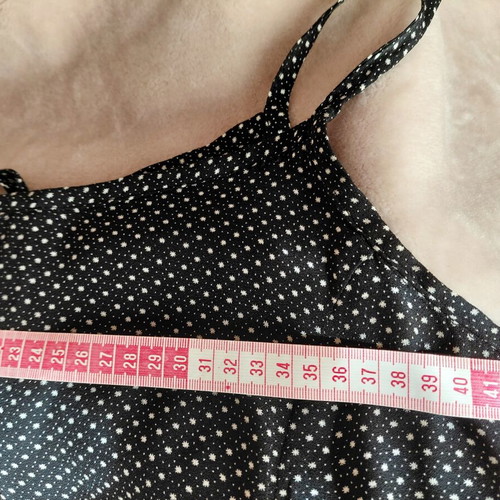 Vintage maxi slip dress like new, black and white polka dots, size XS/S