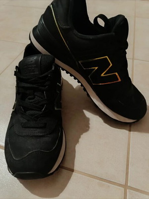 New Balance 574 sneakers used, size 38, black multicolor