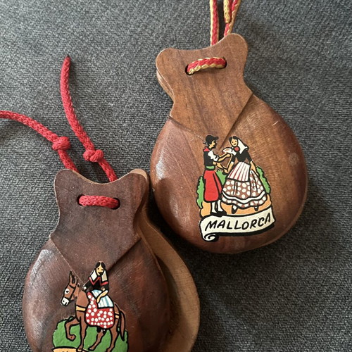 Spanish Castanets from Mallorca like new, wood, decorative