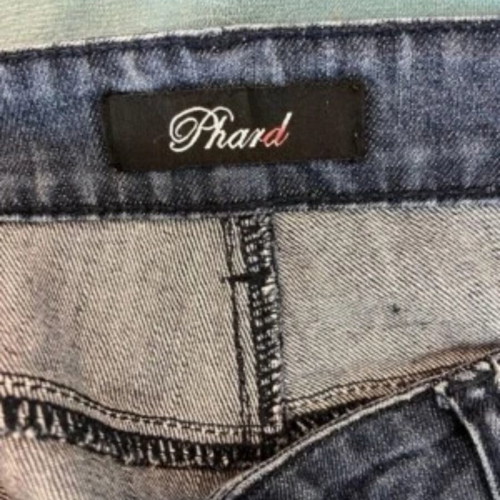 Phard Low Rise Jeans Size 31 Straight Leg Rhinestones used, blue