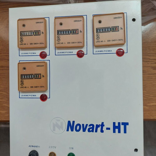 Boiler autonomy panel with hour meter for 4 apartments