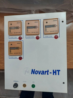 Boiler autonomy panel with hour meter for 4 apartments