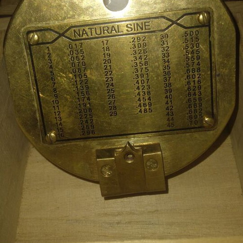 Brass compass used, antique