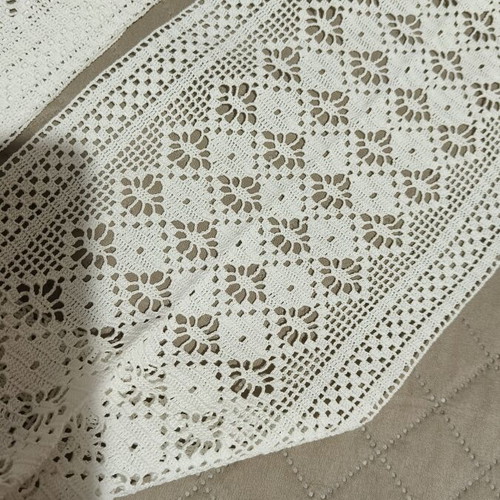 Set of 2 pairs handmade lace for pillowcases new