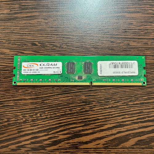 CSX 2GB DDR3 DIMM Desktop RAM used 1333MHz PC3-10600