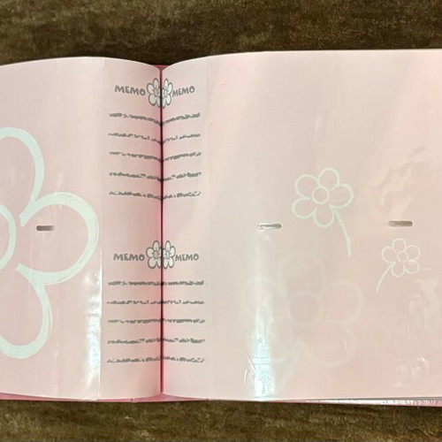 Photo albums in two different designs like new